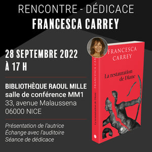 Francesca Carrey en dédicace le 28 septembre à Nice
